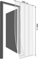 Delight 11608WH Szúnyogháló szalag ajtóra