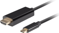 Lanberg CA-CMHD-10CU-0005-BK USB-C - HDMI 2.0 Kábel 1m - Fekete