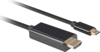 Lanberg CA-CMHD-10CU-0005-BK USB-C - HDMI 2.0 Kábel 1m - Fekete
