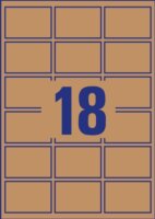 Avery L7110-25 62x42mm Újrahasznosított Kraft Etikett - Barna (450 címke / csomag)