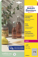 Avery Zweckform 17,8x10mm átlátszó fóliacímke