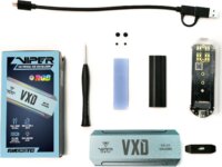Patriot VXD RGB M.2 USB 3.2 Type-C Külső SSD Ház - Ezüst