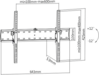 Gembird WM-70T-02 37"-70" LCD TV/Monitor fali tartó - Fekete