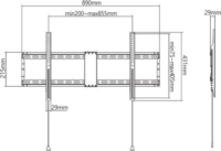 Gembird WM-90F-01 43"-90" LCD TV/Monitor fali tartó - Fekete