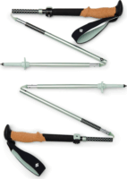 Black Diamond Pursuit FLZ Túrabot - Fekete/Zöld (110-125cm)