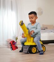 BIG Power-Worker Maxi Építőipari bébitaxi daruval - Sárga