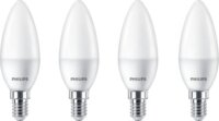 Philips LED Gyertya izzó 4,9W 470lm 2700K E14 - Meleg fehér (4 db)