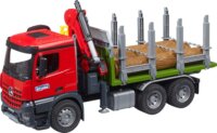 Bruder Mercedes Benz Arocs teherautó fahordóval - Piros