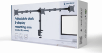 Gembird MA-D3-01 17"-27" LCD TV/Monitor asztali tartó kar - Fekete (3 kijelző)