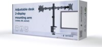 Gembird MA-D2-01 17"-32" LCD TV/Monitor asztali tartó kar - Fekete (2 kijelző)