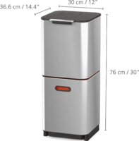 Joseph Joseph Totem Compact 40 literes Szelektív szemetes - Ezüst