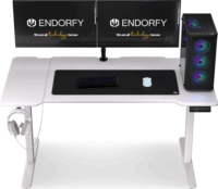 Endorfy Atlas L Electric Onyx Gamer asztal - Fehér