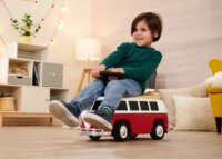 BIG VW T1 Bébitaxi - Piros/fehér