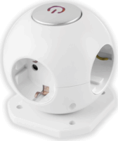 Entac ESC1.5G3-GLOBE 250V Gömb elosztó 4 aljzatos 1.5m - Fehér