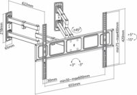 ART AR-85 32"-70" LCD TV/Monitor fali tartó - Fekete