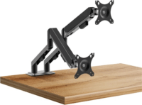 Delight 39684 30" LCD TV/Monitor asztali tartó kar - Fekete (2 kijelző)