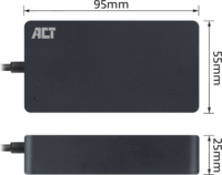 ACT AC2005 Univerzális Notebook töltő 65W (USB-C)