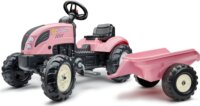 Falk Country Star pedálos traktor pótkocsival - Rózsaszín