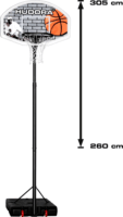 Hudora Pro XXL Kosárlabda Palánk Állvánnyal - Mintás