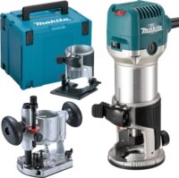 Makita RT0702CX2J Felsőmaró Élmaró készlet kofferben (710W / 6-8mm)