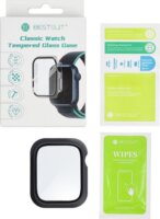 Bestsuit Classic Apple Watch 7/8 Tok + kijelzővédő - Fekete (41mm)