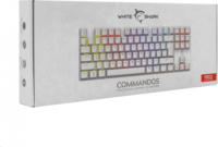 White Shark Commandos (Red Switches) Vezetékes Mechanikus Gaming Billentyűzet - Angol (US)