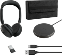 Jabra Evolve2 65 Flex Duo (UC) Wireless Headset - Fekete