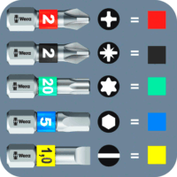 Wera Kraftform Kompakt Stubby Magazin 2 Bittartós csavarhúzó (7 db / csomag)