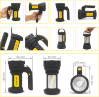 Phenom 18636 Elemes LED Szerelőlámpa - Fekete