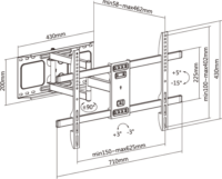 Stell SHO 5620 32"-70" LCD TV/Monitor fali tartó - Fekete