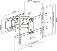 Stell SHO 5630 37"-80" LCD TV/Monitor fali tartó - Fekete