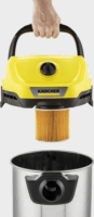 Kärcher WD 3-18 S Nedves-Száraz porszívó - Sárga/Inox (Akku és töltő nélkül)