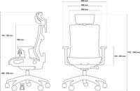 Yenkee YGC 500GY Fishbone Irodai Görgős Forgószék - Szürke