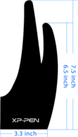 XP-Pen AC01_B Rajzkesztyű - Fekete