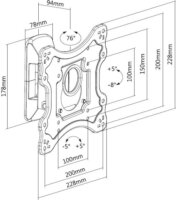 Stell SHO 7500 23"-42" TV/Monitor fali tartó - Fekete (1 kijelző)