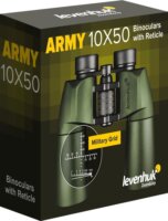 Levenhuk Army 10x50 Binokuláris Távcső irányzékkal - Sötétzöld