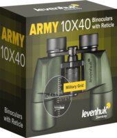 Levenhuk Army 10x40 Binokuláris Távcső irányzékkal - Sötétzöld