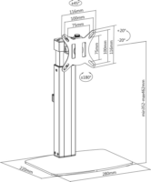 ACT AC8331 10"-32" LCD TV/Monitor asztali tartó állvány - Fekete (1 Kijelző)
