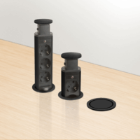 Delight 20430MB Hálozati rejtett elosztó 3 aljzatos 1.5m - Fekete