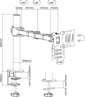 ACT AC8325 10"-32" LCD TV/Monitor asztali tartó kar - Fekete (1 Kijelző)