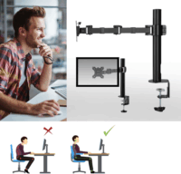 ACT AC8325 10"-32" LCD TV/Monitor asztali tartó kar - Fekete (1 Kijelző)