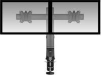 ACT AC8322 10"-27" LCD TV/Monitor asztali tartó kar - Fekete (2 kijelző)