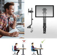 ACT AC8321 10"-32" LCD TV/Monitor asztali tartó állvány - Fekete