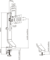 ACT AC8321 10"-32" LCD TV/Monitor asztali tartó állvány - Fekete