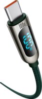 Baseus CATSK-C06 USB-C apa - USBC Kábel apa 3.0 Adat és töltő kábel - Zöld (2m)