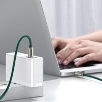 Baseus CATSK-C06 USB-C apa - USBC Kábel apa 3.0 Adat és töltő kábel - Zöld (2m)