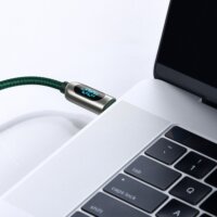 Baseus CATSK-C06 USB-C apa - USBC Kábel apa 3.0 Adat és töltő kábel - Zöld (2m)