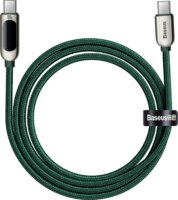 Baseus CATSK-C06 USB-C apa - USBC Kábel apa 3.0 Adat és töltő kábel - Zöld (2m)