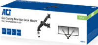 ACT AC8312 13"-32" LCD TV/Monitor asztali tartó kar - Fekete (2 kijelző)