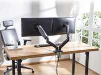 ACT AC8312 13"-32" LCD TV/Monitor asztali tartó kar - Fekete (2 kijelző)